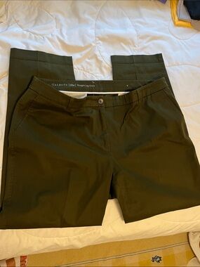 Talbots Olive Green Straight-Leg Chinos 18w